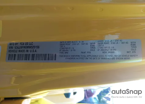 2021 Jeep Wrangler Unlimited Rubicon 4X4 z USA, uszkodzony, nr VIN 1C4JJXFM0MW520156